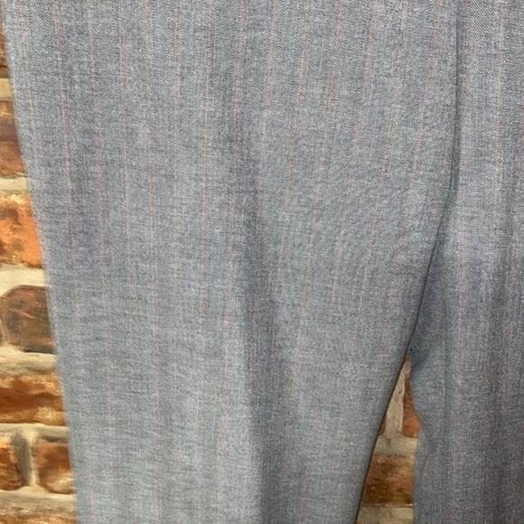 Luciano Dante Gray Striped Wide Leg Dress Pants Trousers Women's Size 10 - Picture 4 of 9